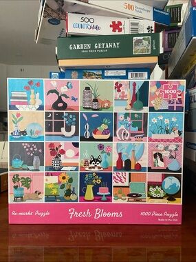 COMPLETE Re-marks Fresh Blooms - 1000 Piece Puzzle